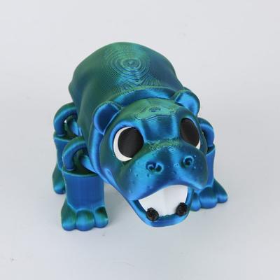 3D-печатная подвижная игрушка бегемот, бегемот с подвижными суставами, 3D-печатная игрушка-украшение бегемот, снятие стресса, подвижный бегемот