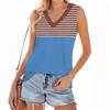Women's Fashion Casual Daily Versatile Striped Texture Slim Fit Summer Vest Top