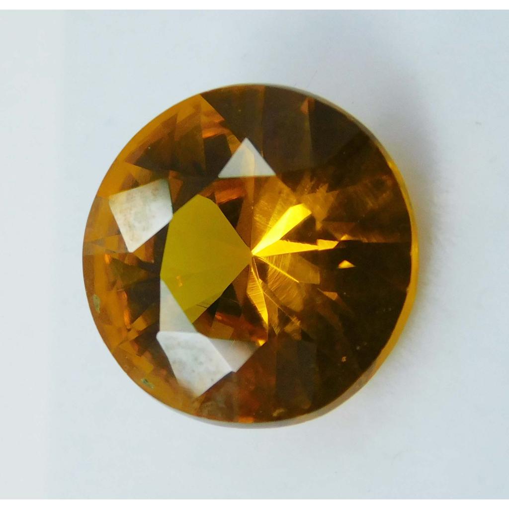 Natural Orange Sapphire Loose Gemstone 5.6 ct Round Shape September Birthstone for Gem Collections