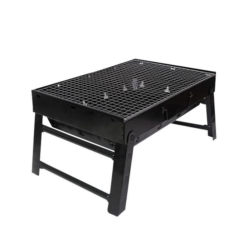 Portable Foldable Black Steel BBQ Grill