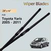 Для Toyota Yaris XP90 90 Vitz 2005 - 2011 2010 2009 2008 2007 2006 Хэтчбек Передние щетки стеклоочистителя Щетки для лобового стекла 24"16"