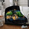 Truck Theme Printed Blanket - Perfect for Couch, Bed, Travel & Outdoor Use | Machine Washable, Cozy & Durable.