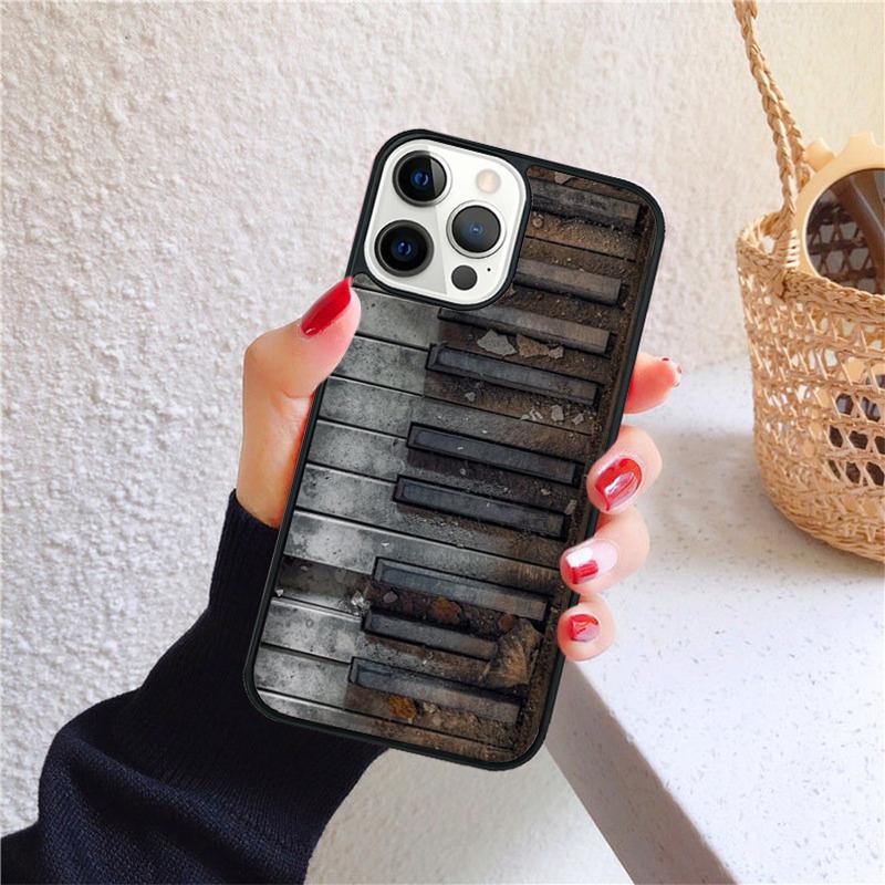 Чехол для телефона с клавишами пианино для iPhone 17 Air 16 Coque 15 14 12 13 PLUS 11 PRO MAX Задняя крышка Fundas Shell