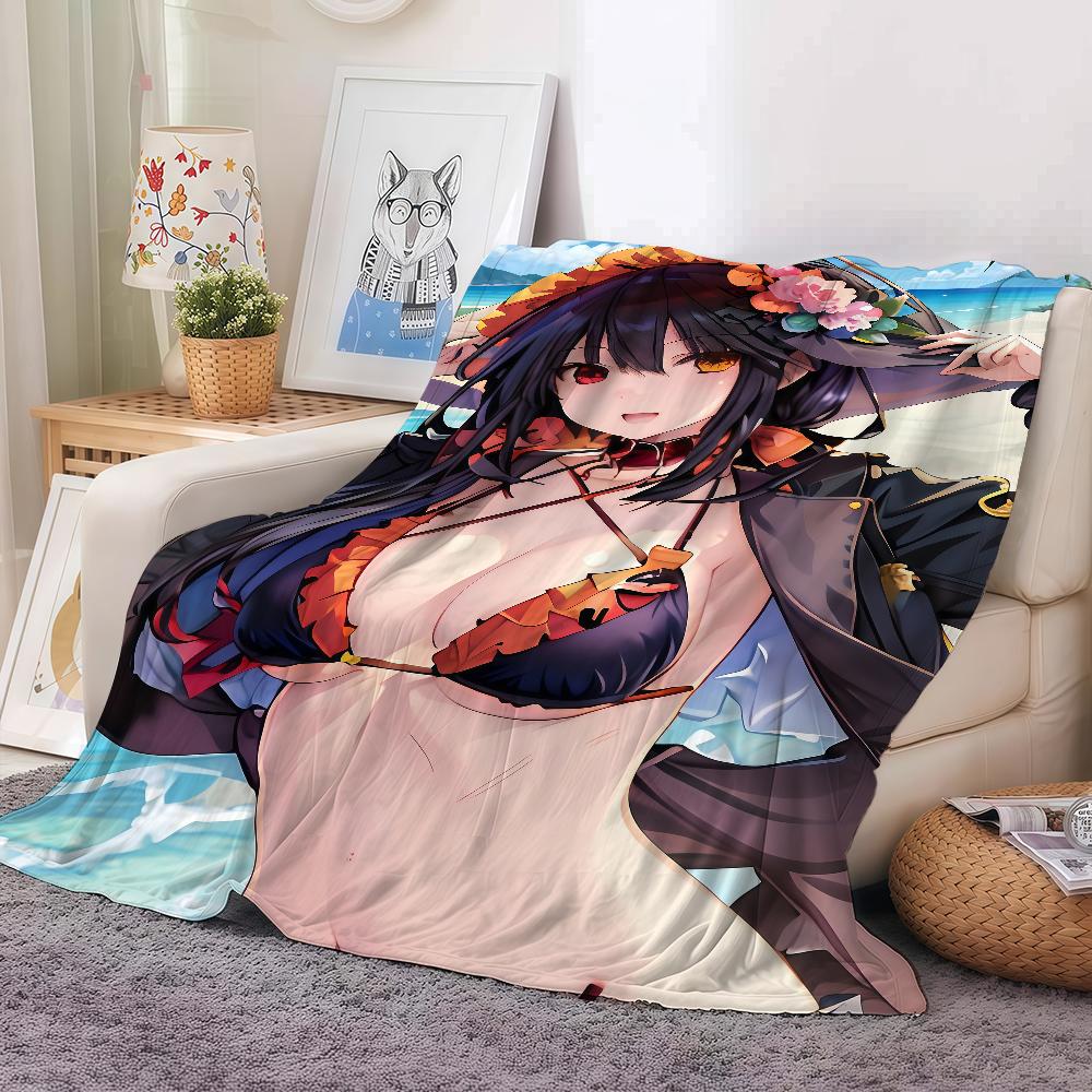 Токисаки Куруми D-date A Live Плед Теплый И Мягкий Подходит Для Спальни Гостиной Дивана Постели Офиса Путешествий Кемпинга