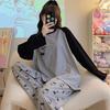 Long Sleeve Top and Bottom Set Pajamas Women's Pajama Set, a Popular Character In Korea
