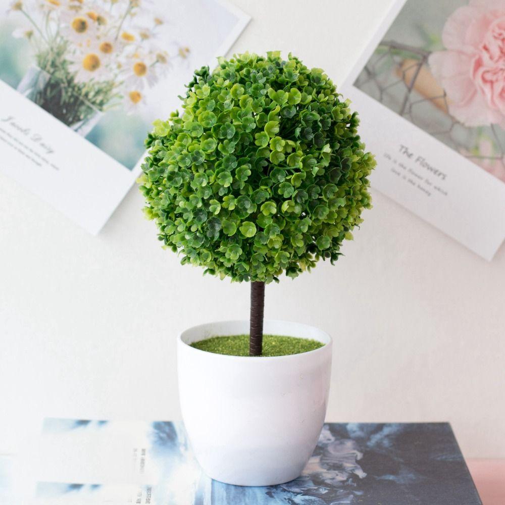 Креативное маленькое дерево в горшке Новая симуляция Искусственные цветы Домашнее украшение Искусственные растения Бонсай