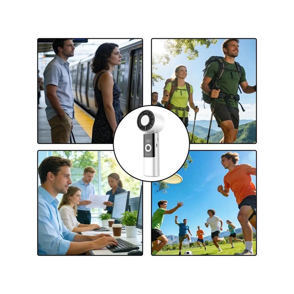Portable Fan Rechargeable Folding Rechargeable Quiet Cooling Desk Cooling Small Handheld Fan for Indoor Outdoor Summer
