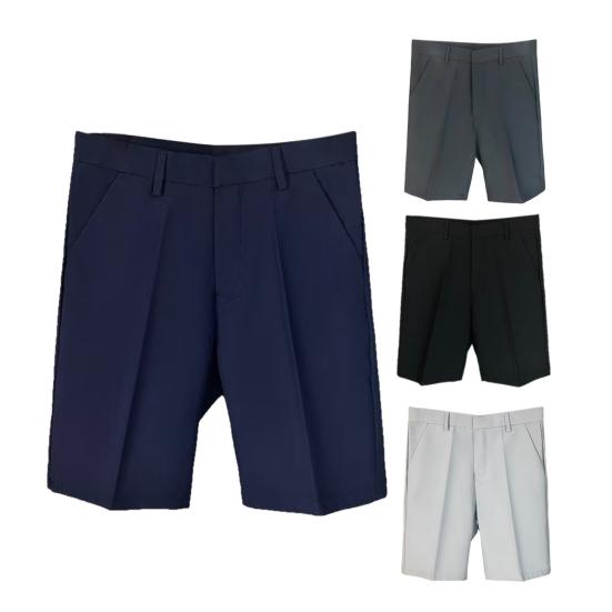 Мужской костюм, шорты со средней посадкой, на молнии с карманами, прямые широкие шорты, однотонные повседневные шорты, уличная одежда