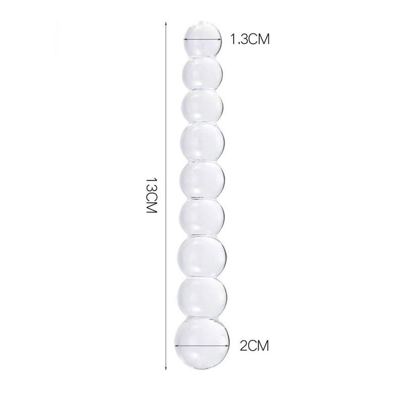 Кристально чистый стеклянный фаллоимитатор, анальные бусины, вилка, стимуляция точки G, женская мастурбация, секс-игрушки для взрослых для лесбиянок