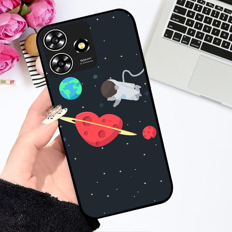 Cases For ZTE Blade V50 Smart Cute Astronaut Fashion Shockproof Soft Bumper For ZTE V50 Design 4G Coque For ZTE Axon 50 Lite