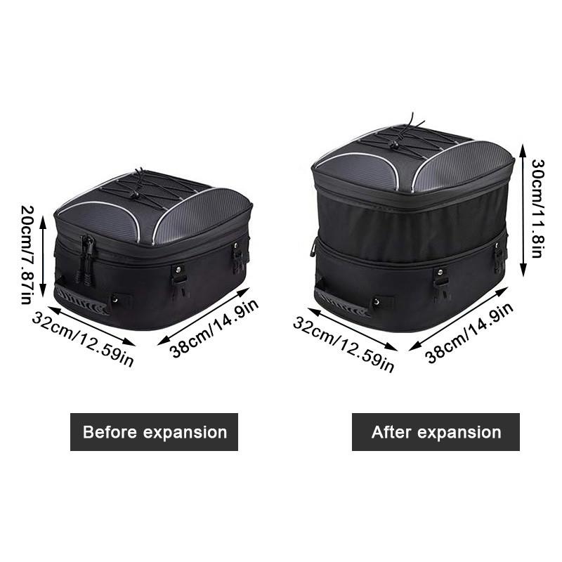 1pc Motorcycle Tail Bag Motorcycle Rear Seat Backpack Bag Multi-functional Waterproof Large Capacity Motorbike Rider Suitcase