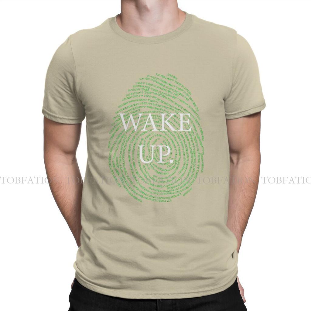 Wake Up Hipster Tshirts The Matrix Movie Male Graphic Pure Cotton Tops T Shirt O Neck Oversized