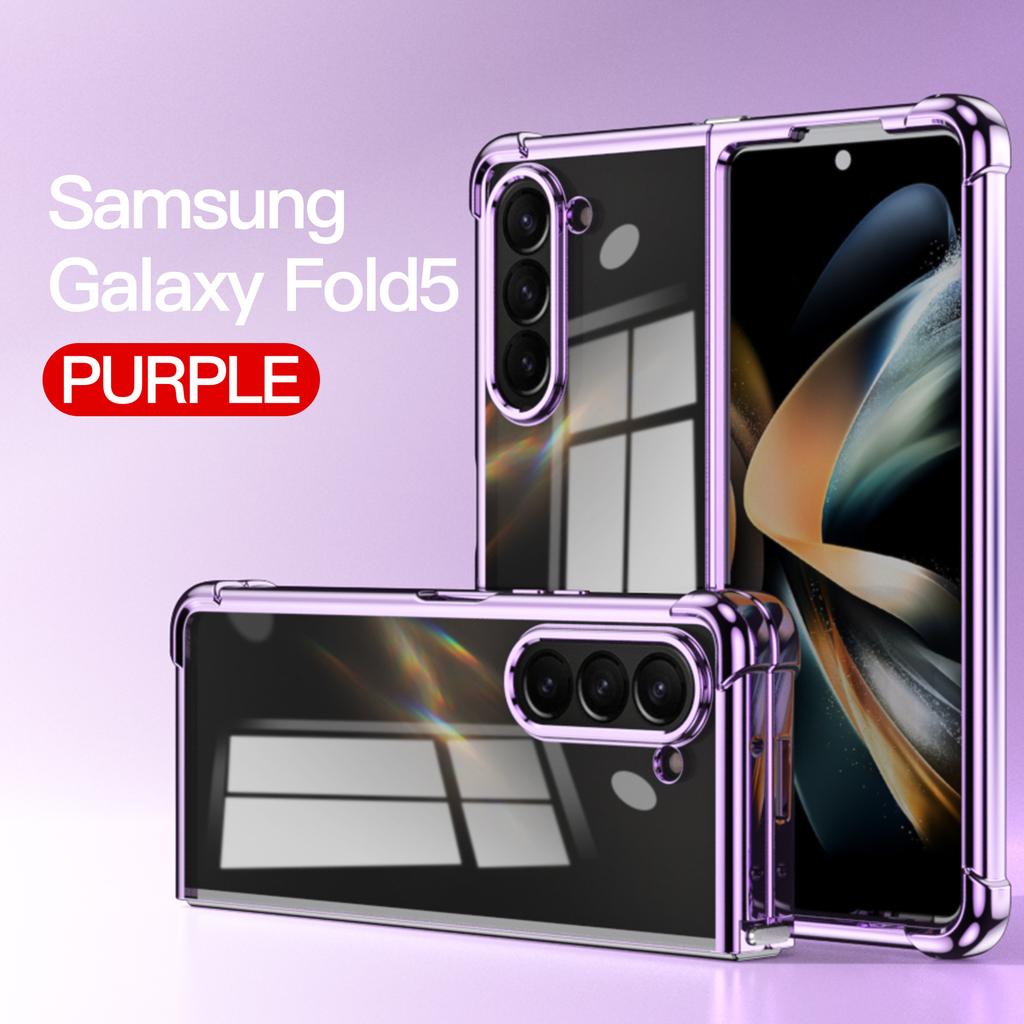 Применимо к чехлу для мобильного телефона Samsung Galaxy ZFold8 Z Fold7/6/5/4 четыре угла противоударный мягкий гальванический защитный чехол