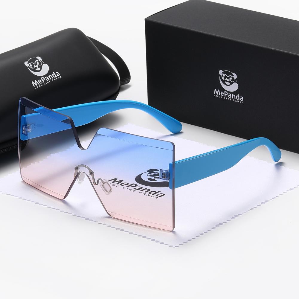 MePanda унисекс, двухцветные, цельные, без оправы, модные уличные солнцезащитные очки для вечеринок., UV400