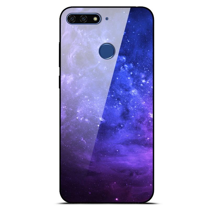 Honor 7C Case Tempered Glass Back Cover For Huawei Honor 7C AUM-L41 Case Honor 7A Pro Soft Bumper On Honor 7 C Honor 7A Case