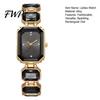 Sparkling Women Watch Ladies Bracelet Quartz Rhinestone Rectangular Dial Dress Faux Diamond Wristwatch for Elegant Jewelry Timepiece Eye-catching
