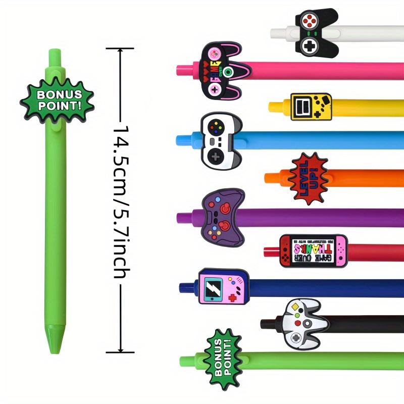 6/12 шт. Яркие гелевые ручки на игровую тематику, Выдвижные шариковые ручки, разработанные специально для геймеров, Подходят для вечеринок, Офисные принадлежности