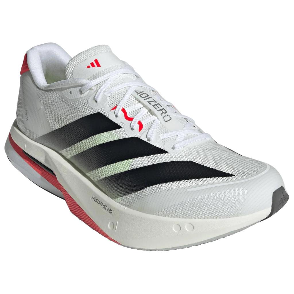 New Adidas Adizero Boston 13 'White Black Lucid Red' JS4932