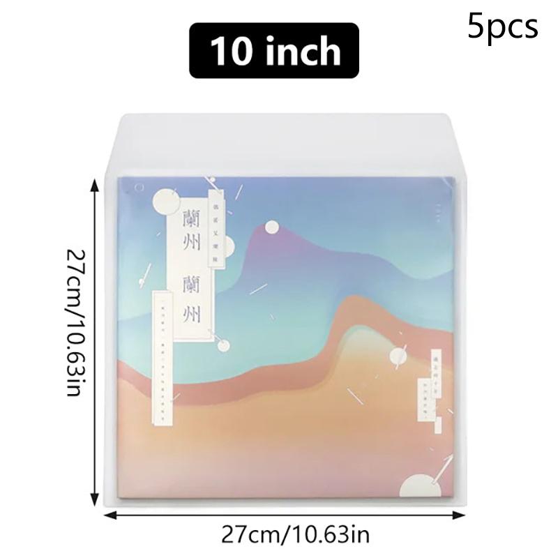 5 шт. 7/10/12 дюймов ПВХ Утолщенные Защитные Конверты для Пластинок LP Виниловых Пластинок Внешние Конверты Многоразовый Плоский Пакет с Открытым Верхом Чехол