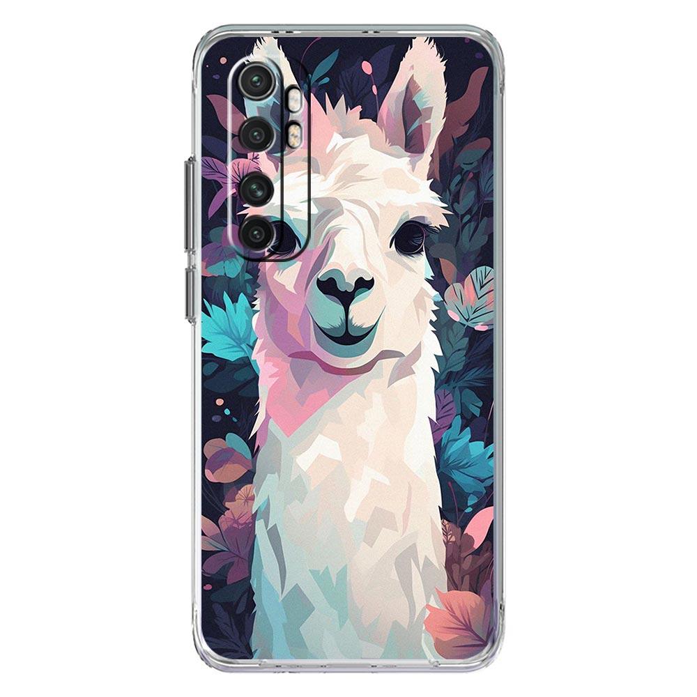 Чехол для телефона для Xiaomi Poco X6 X5 NFC X3 F6 F5 Pro F4 F3 M3 14 13T 12T 12 13 Lite 11 Mi 5G Прозрачный чехол Кавайная Альпака милый