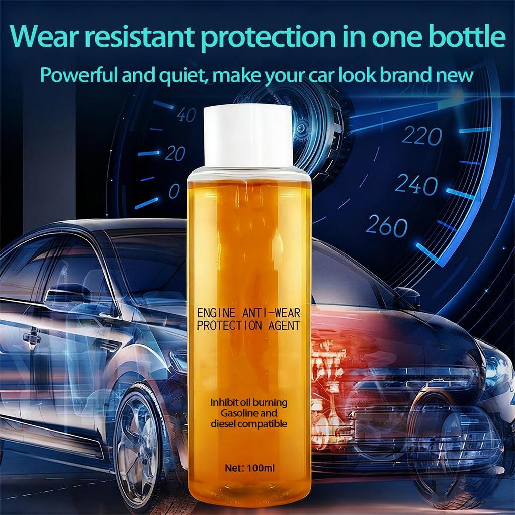 Engine Anti-Wear & Noise Reduction Additive - Anti-Vibration, Anti-Rust, Burning Treatment for Automotive Engine Oil