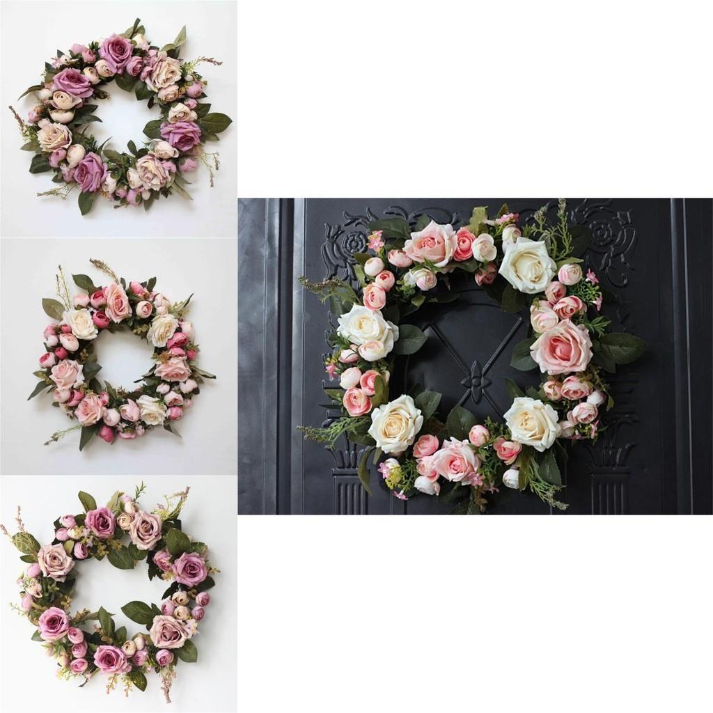 Elegant Peony Rose Flower Wreath For Stylish Wedding And Home Door Decor