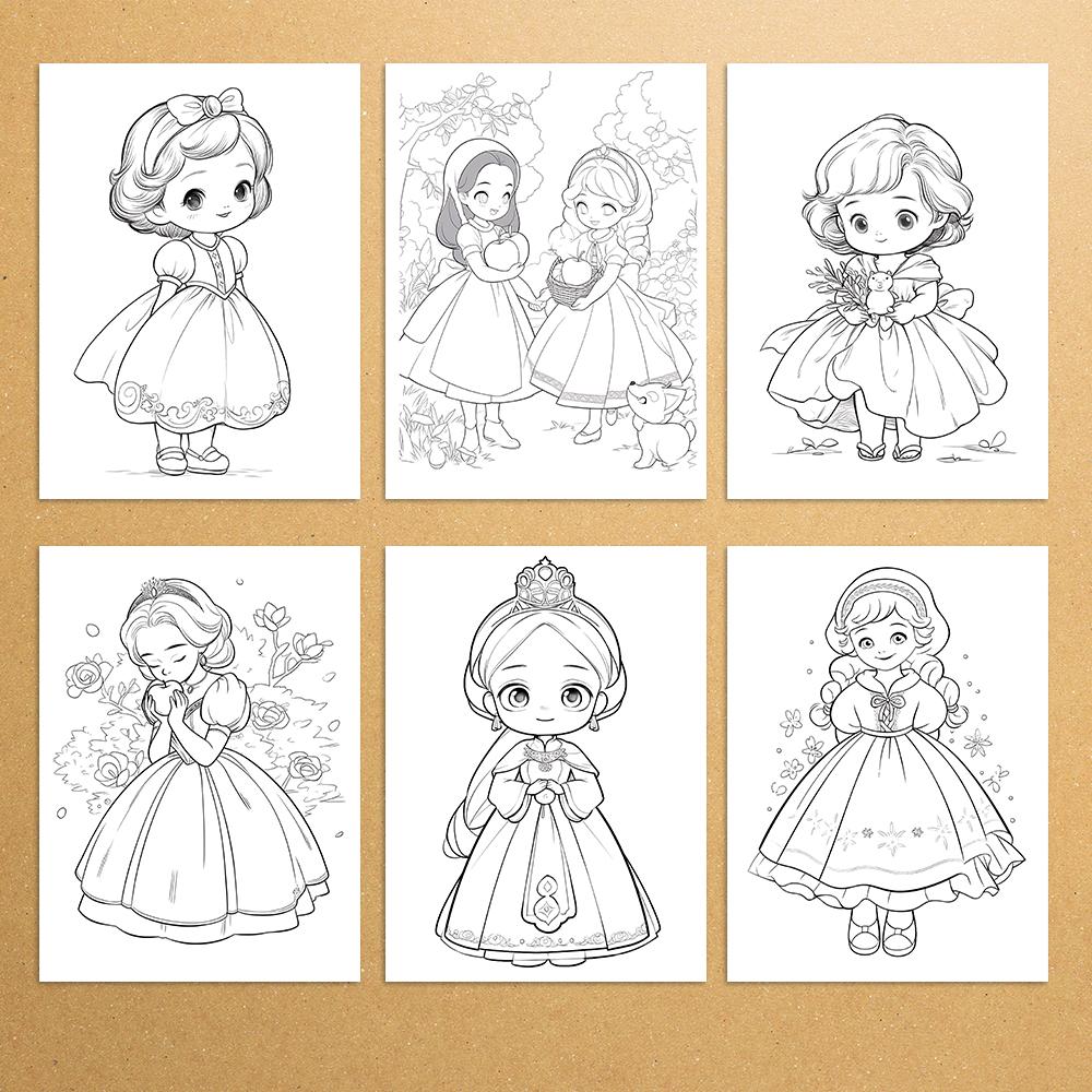 1 шт., Книжка-раскраска «Принцесса», Книжка-раскраска для подростков, 30 различных узоров, плотная бумага 100 г/м², снимает стресс, подарок на день рождения