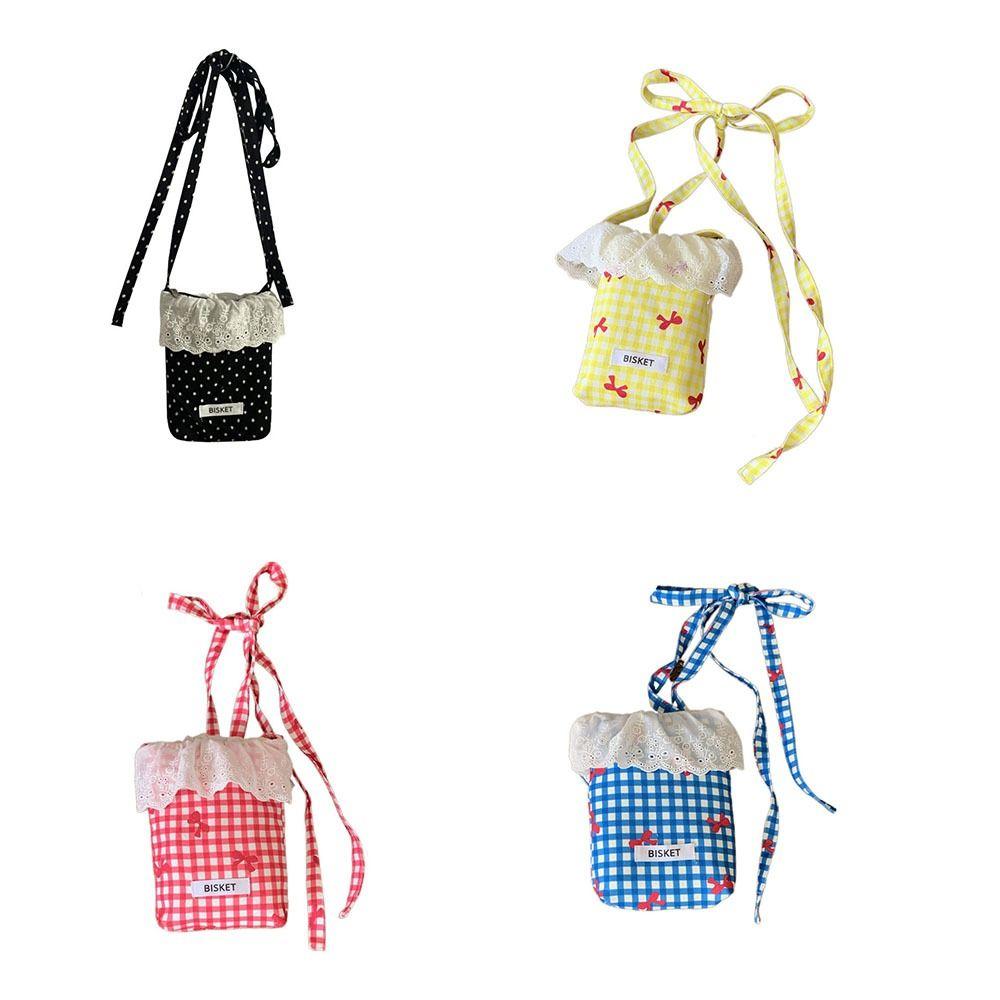 Large Capacity Mobile Phone Bag Bow Tie Element Women Crossbody Bag Shoulder Bag  Travel