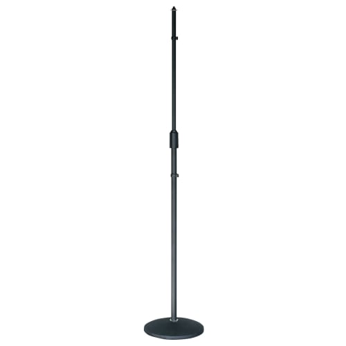 Kikutani MS-150B Microphone Stand, Straight Type, Round Base, Black