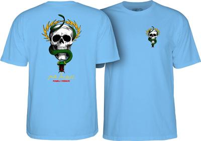 Powell Peralta Майк МакГилл ЧЕРЕП И ЗМЕЯ Футболка для скейтборда КАРОЛИНСКИЙ СИНИЙ