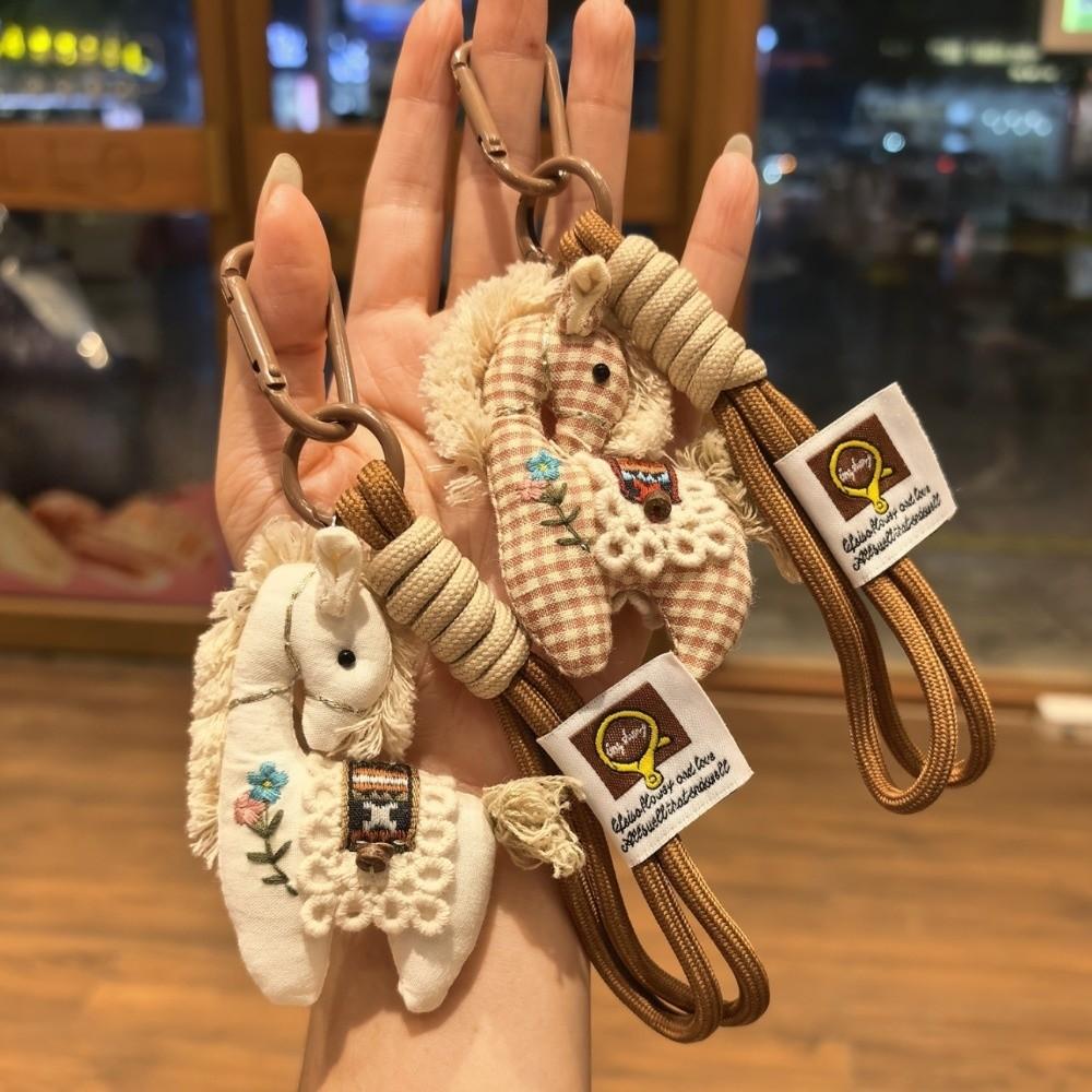 Stuffed Animal Horse Plush Keychain Cute Design Pony Pendant Horse Year Key Ring Year Of The Horse