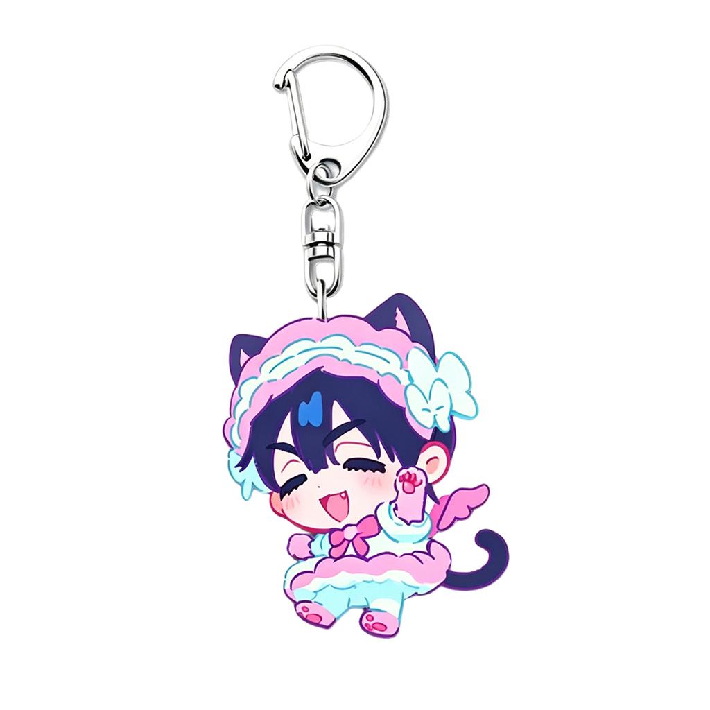 Anime Peripheral Acrylic Keychain Pendant, Cute Student Anime Backpack Pendant