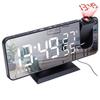 LED Digital Alarm Clock with FM Radio,Time Projection, USB Port, Snooze-Desktop Bedroom Clock (Black)