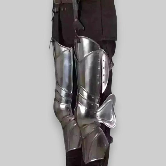 Medieval Knight Upper Leg Steel Guard Greaves Set Gothic Upper Leg Armor Protection For LARP, Cosplay And Costumes