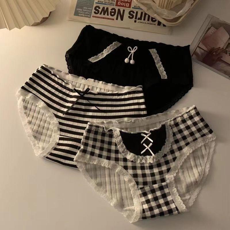 Милое милое сексуальное нижнее белье для женщин антибактериальные бесследные трусы средней талии для девочек