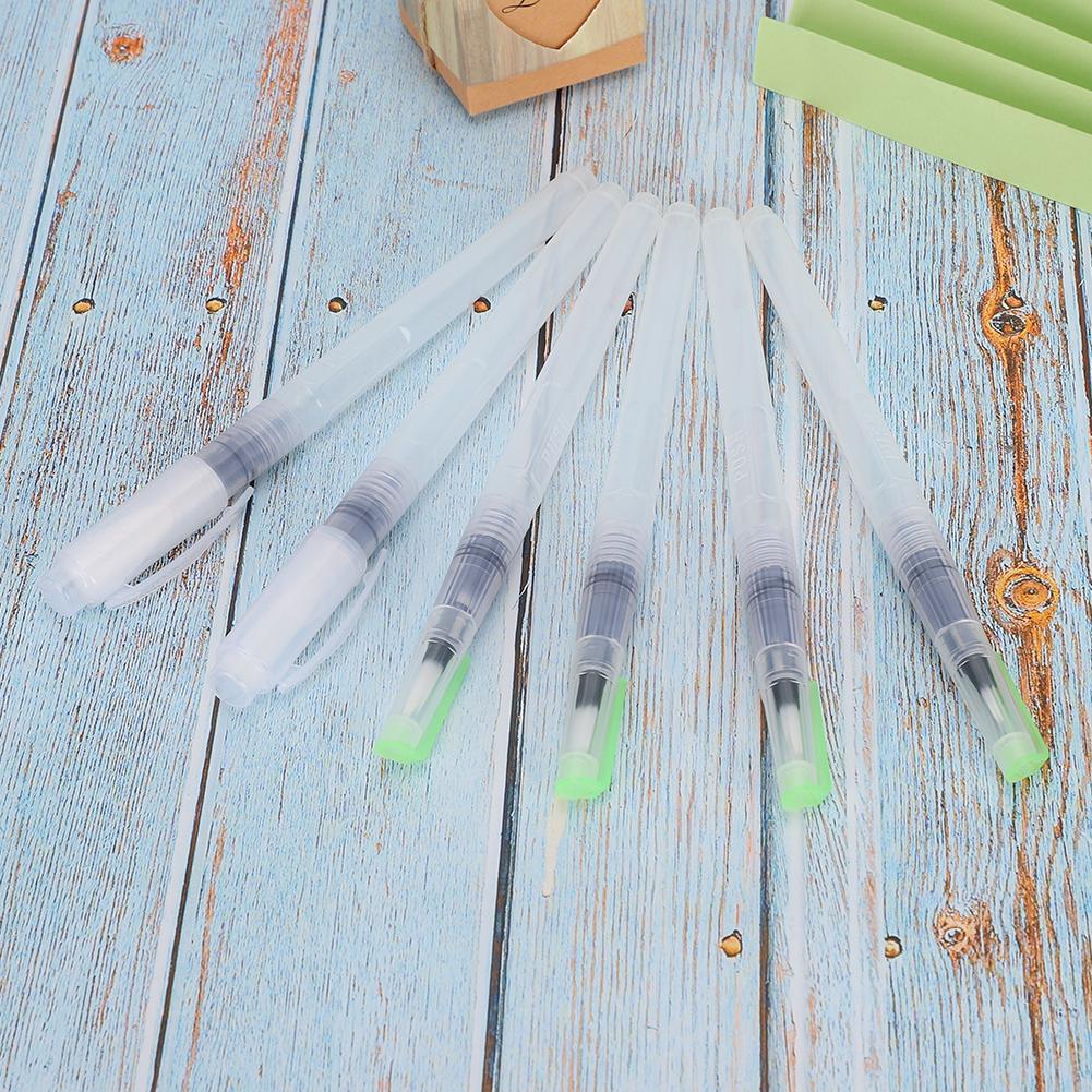 6 Pcs Water Brush Pen Painting Drawing Nylon Hair 18cm Long Water Writing Brush Tool