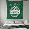 Rapid Wien logo Wall Hanging Printed Fabric Blanket Decorative Tapestries for Bedroom Living Room Home Decor