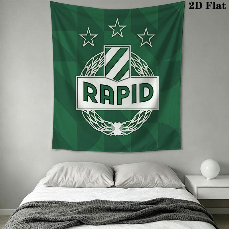 Rapid Wien logo Wall Hanging Printed Fabric Blanket Decorative Tapestries for Bedroom Living Room Home Decor