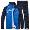 Men Sportswear Spring Windproof Gym Sport Suit Printing Pattern Breathable Fabric Tracksuit Jogger