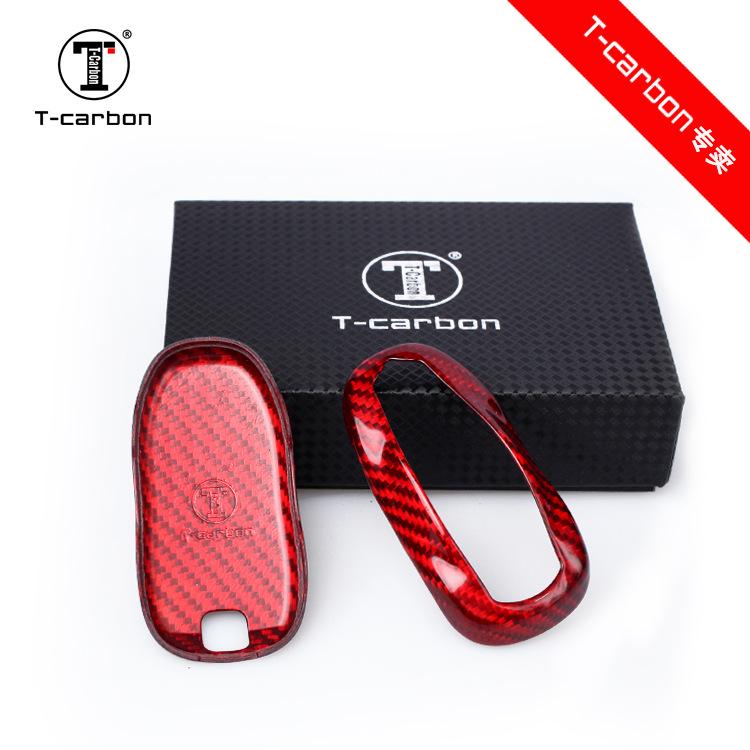 Цветной защитный чехол для ключа из волоконной ткани для Tesla Model S