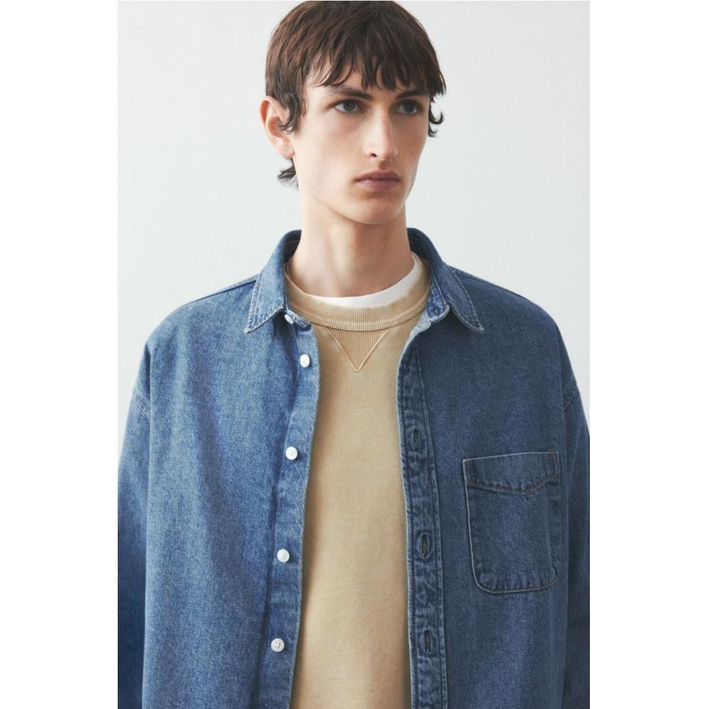 HM Regular Fit Washed sweatsHirt светло-бежевый