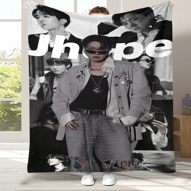 Чон Хосок J Hope Kpop B-BTS Фланелевое одеяло, Ультрамягкий теплый плюшевый плед для дома, спальни, кровати, дивана, офиса, кемпинга, подарок