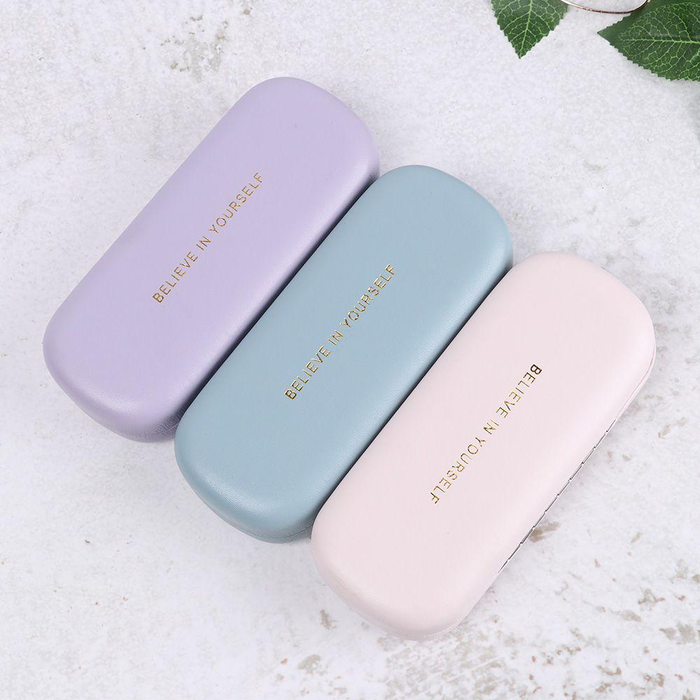 Women Men Portable Waterproof Eyeglasses Case Large Capacity Glasses Box PU Leather