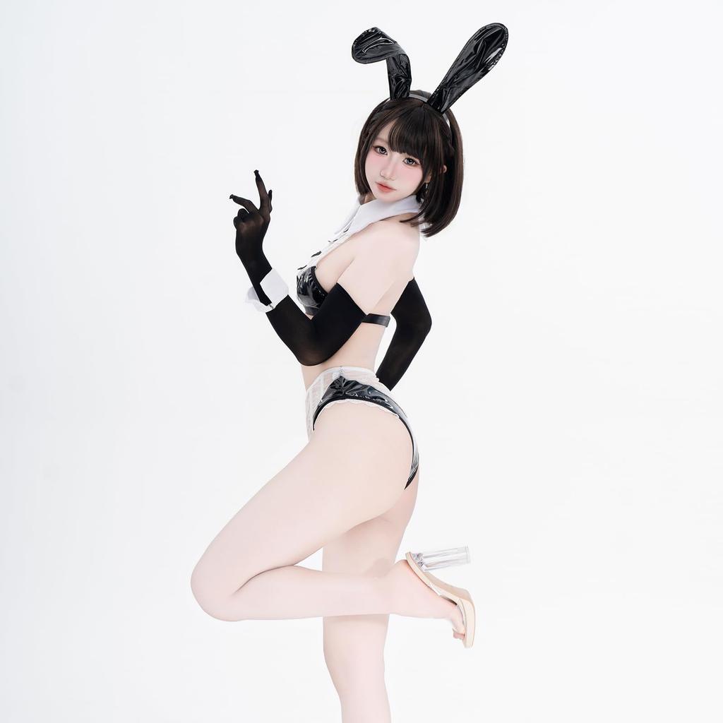 Сексуальный косплей девушки-кролика, кролик, ПУ кожа, моэ, эротическое эротическое нижнее белье, бодико, милый костюм, маскарад, фотография, Хэллоуин, один размер, повязка на голову, топы