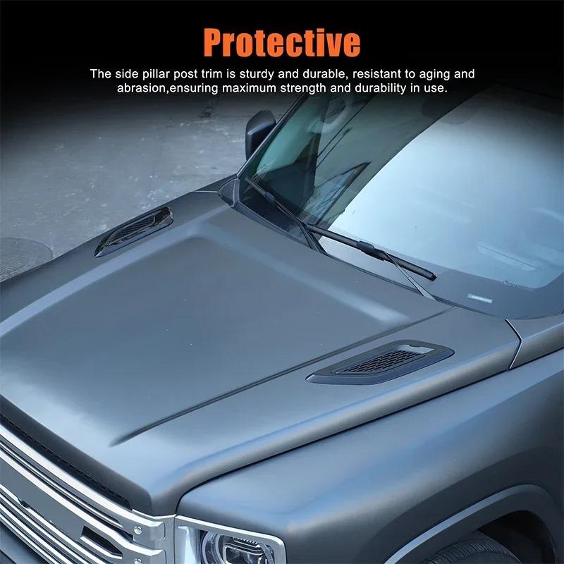Car Hood Air Vent Cover Trim For Harvard H9 2024-2026 ABS Black Exterior Car Accessories