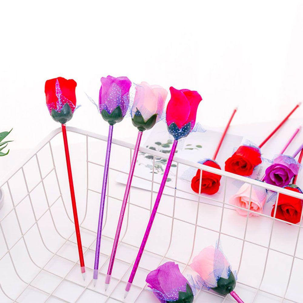 Creative Office Supplies School Stationery Ballpoint Pen Rose Flower Valentine's Day
