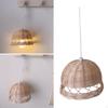 Rattan Lampshade Basket Chandelier Lamp Shade Hand Weaved Round Decoration Scandi Small Ceiling