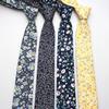 Men And Women British Casual Small Personality Pattern 6.5Cm Narrow Floral Cotton Tie