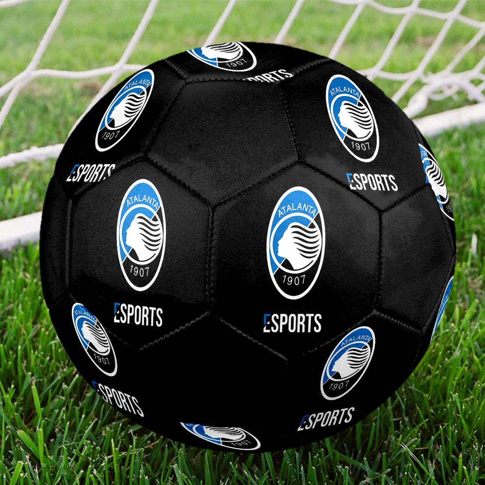 Футбольный мяч с логотипом Atalanta BC, разноцветный, подходит для всех возрастов, машинная сшивка, материал ПВХ, соревновательного уровня, размер 5, прочный и с высоким отскоком