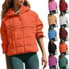 Autumn and Winter Models of Solid Color Hooded Cotton Jacket Foldable Padded Pullover Pocket Long-sleeved Jacket